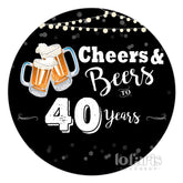 Prost Und Biere Zu 40 Jahr Runden Geburtstag Hintergrund